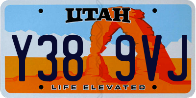 UT license plate Y389VJ