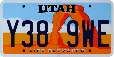 UT license plate Y389WE