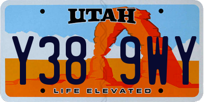 UT license plate Y389WY