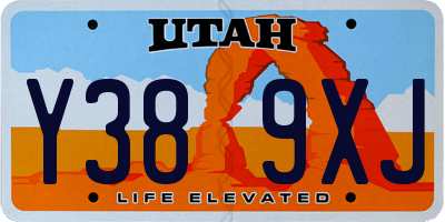 UT license plate Y389XJ