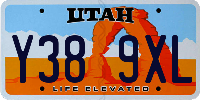 UT license plate Y389XL