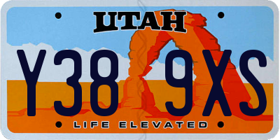 UT license plate Y389XS