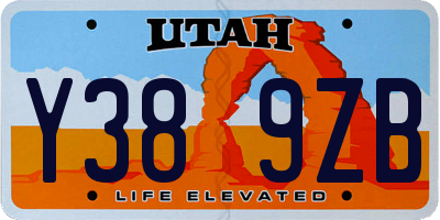 UT license plate Y389ZB
