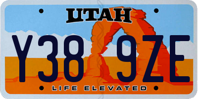UT license plate Y389ZE