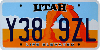 UT license plate Y389ZL