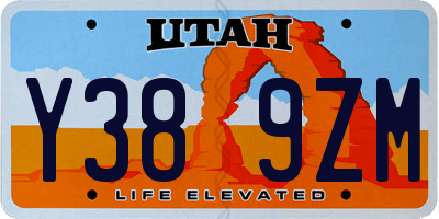 UT license plate Y389ZM