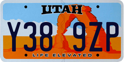 UT license plate Y389ZP