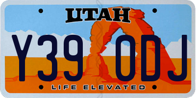 UT license plate Y390DJ