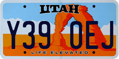 UT license plate Y390EJ