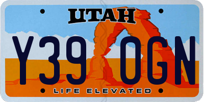 UT license plate Y390GN