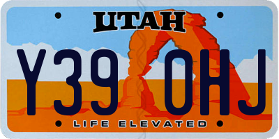 UT license plate Y390HJ