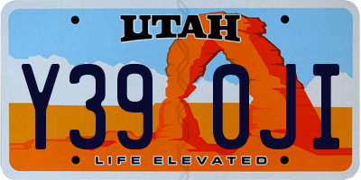 UT license plate Y390JI