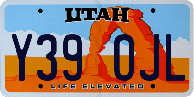 UT license plate Y390JL
