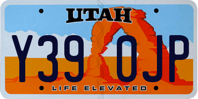 UT license plate Y390JP