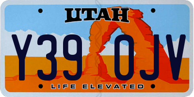 UT license plate Y390JV