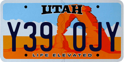 UT license plate Y390JY