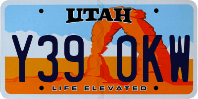 UT license plate Y390KW