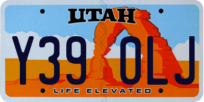 UT license plate Y390LJ