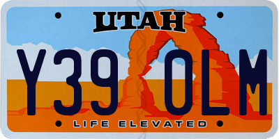 UT license plate Y390LM