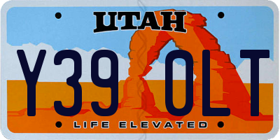 UT license plate Y390LT