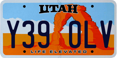 UT license plate Y390LV