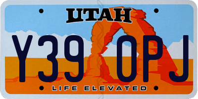 UT license plate Y390PJ