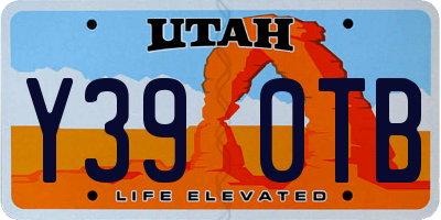 UT license plate Y390TB