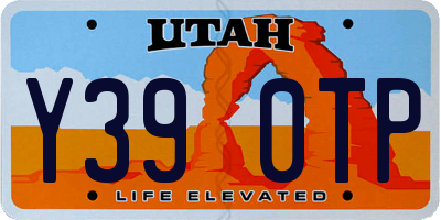 UT license plate Y390TP