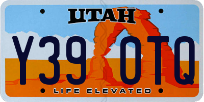 UT license plate Y390TQ