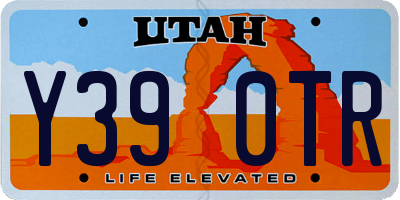 UT license plate Y390TR
