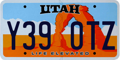 UT license plate Y390TZ
