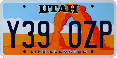 UT license plate Y390ZP