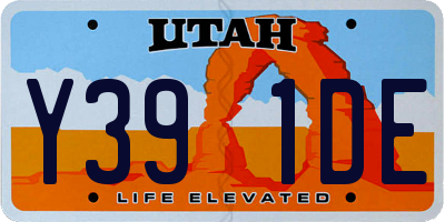UT license plate Y391DE