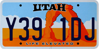 UT license plate Y391DJ