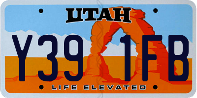 UT license plate Y391FB