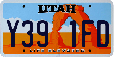 UT license plate Y391FD