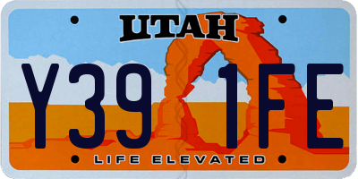 UT license plate Y391FE