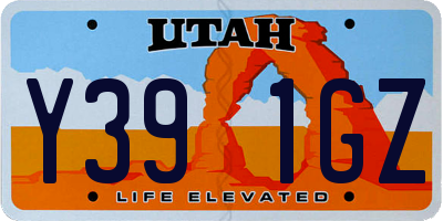 UT license plate Y391GZ
