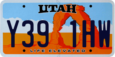 UT license plate Y391HW