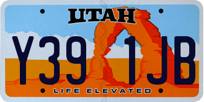 UT license plate Y391JB