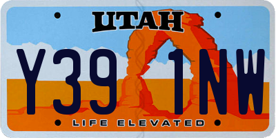 UT license plate Y391NW