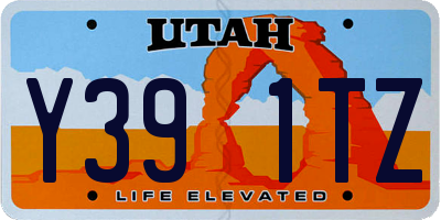 UT license plate Y391TZ