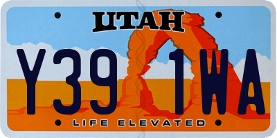 UT license plate Y391WA