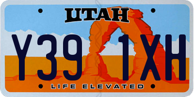 UT license plate Y391XH