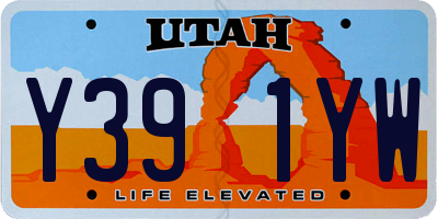 UT license plate Y391YW
