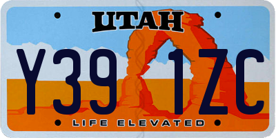 UT license plate Y391ZC
