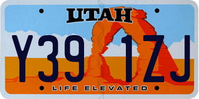 UT license plate Y391ZJ