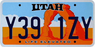 UT license plate Y391ZY