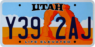 UT license plate Y392AJ