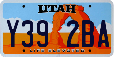 UT license plate Y392BA